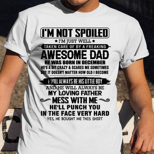 Meaningful T - Shirt From Dad to Son – "I Will Always A Little Boy Of Dad" – TIEN12 (SKU26T-01236-12)