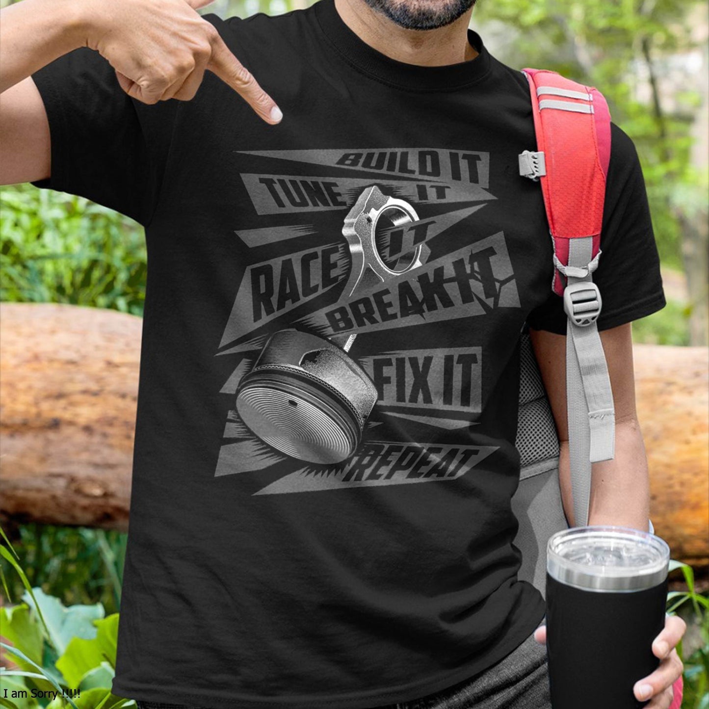 Funny Build It Tune It Race It Break It Fix It Repeat T-Shirt - Gift For Mechanic - DOAN (SKUM08-D05)