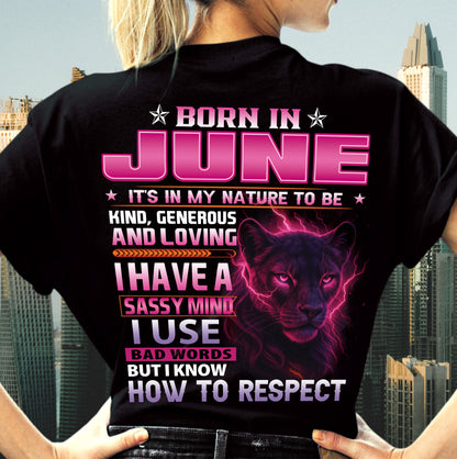 Born In June – T-Shirt For Woman – DOAN06 (SKU09-24-06)