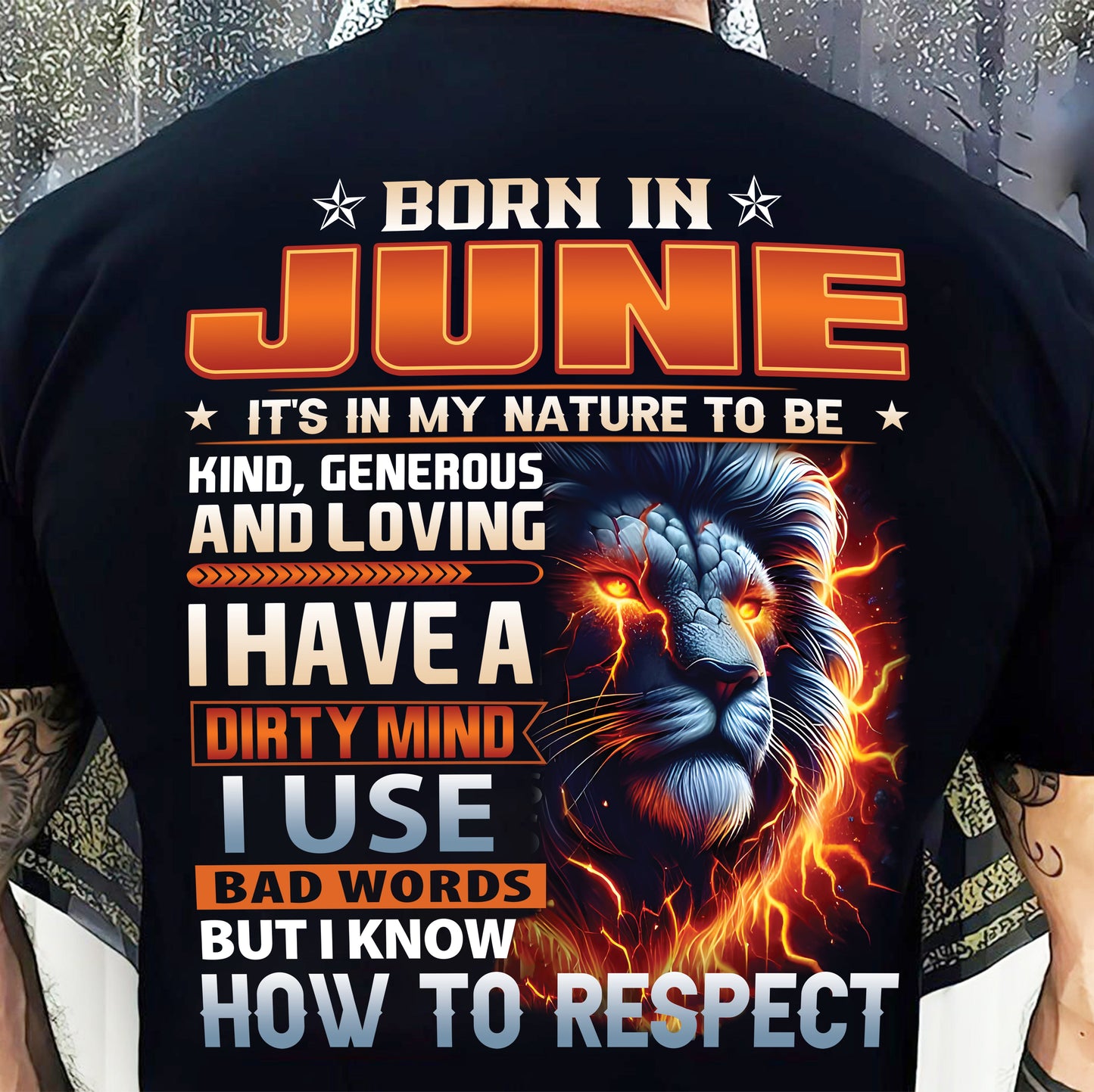 JUNE - DIRTY MIND BUT KNOWS RESPECT - BIRTHDAY T-SHIRT FOR MEN - tien06 (SKU08-84-06)