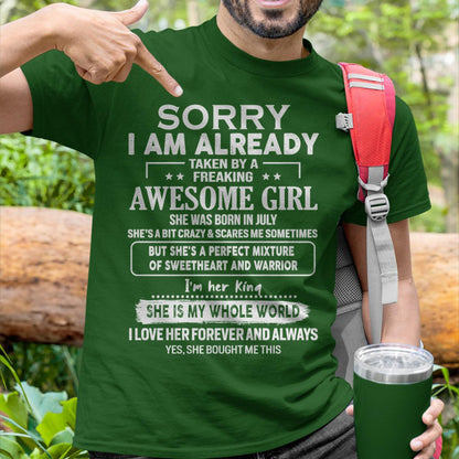 July - Awesome Girl - Perfect Gift For Your Boyfriend, Husband From Wife - TIEN07 (SKU04-86MT-07)