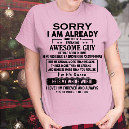June - Awesome Guy - Perfect gift for your girlfriend or wife From Husband - TIEN06 (SKUT08-11-06)