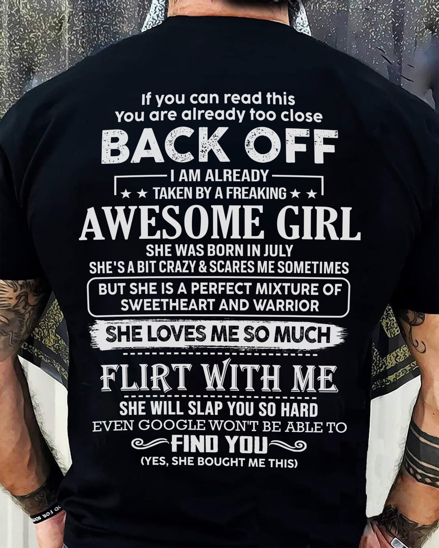 July – Awesome Girlfriend Born In July – Special gift for your Boyfriend – From Wife DOAN07 (SKU06-25-07)