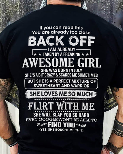 July – Awesome Girlfriend Born In July – Special gift for your Boyfriend – From Wife DOAN07 (SKU06-25-07)