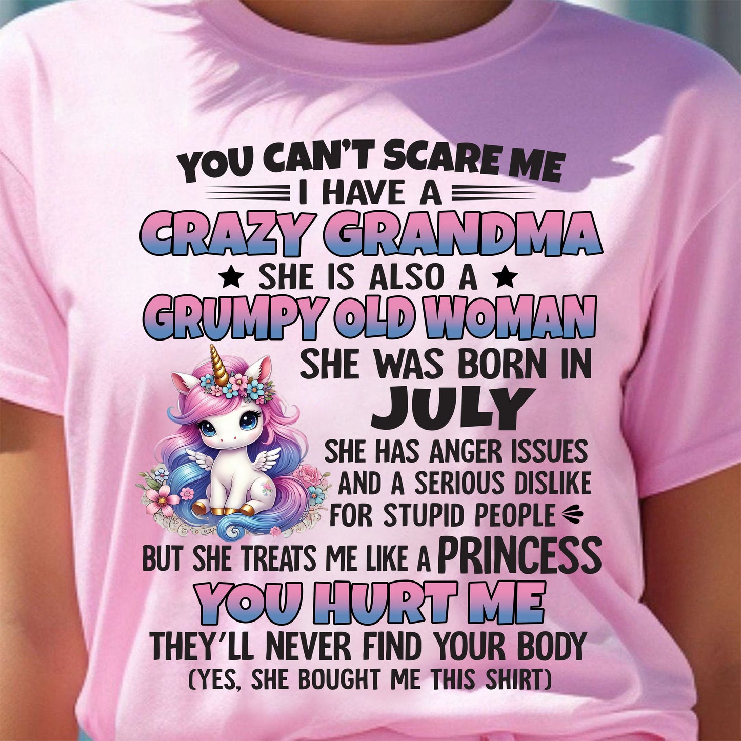 You Can’t Scare Me I Have A Crazy Grandma - Gift For Grandson And Granddaughter From Grandma - DOAN07 (SKU09-106-07)