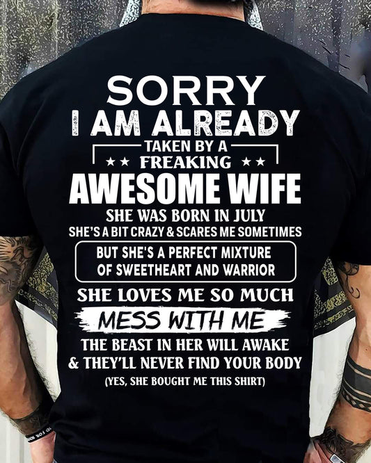 Wife July - Perfect gift for husband From Wife - TIEN07 (SKU68-86-07)