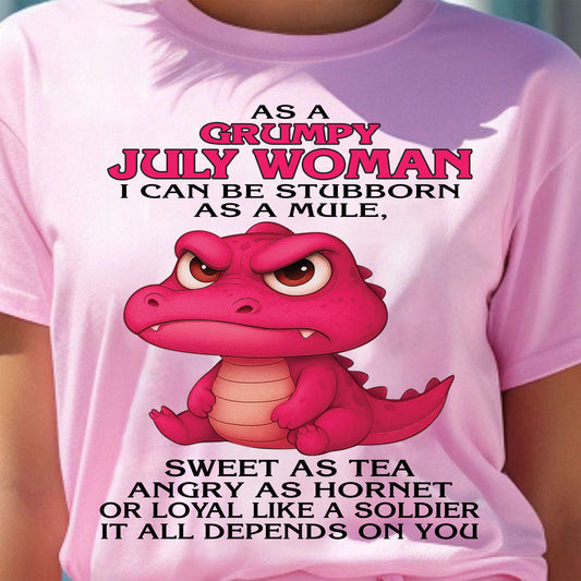 As A Grumpy January Woman - T Shirt For Woman - DOAN07 (SKU09-31-07)