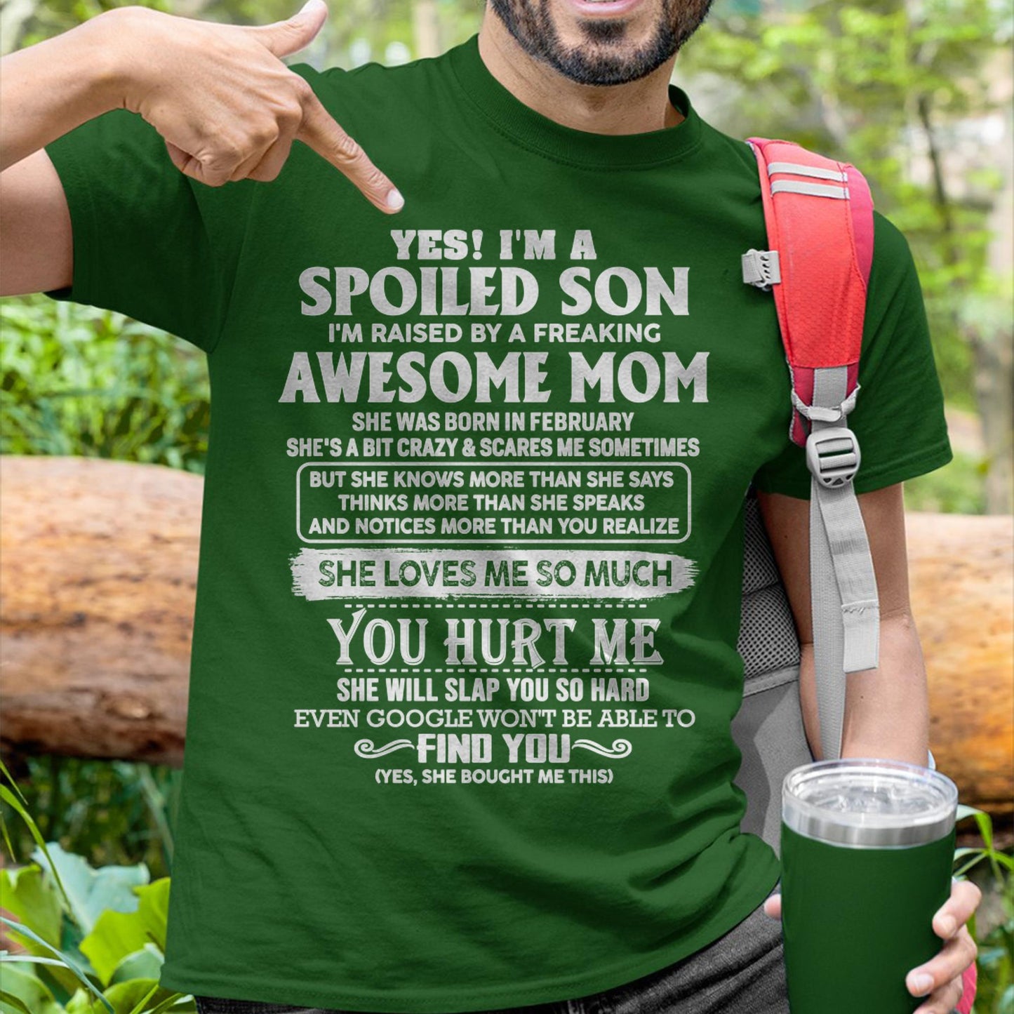 February - Awesome Mom - Perfect Gift For Your Spoiled Son From Mom - TIEN02 (SKU05-47-02)