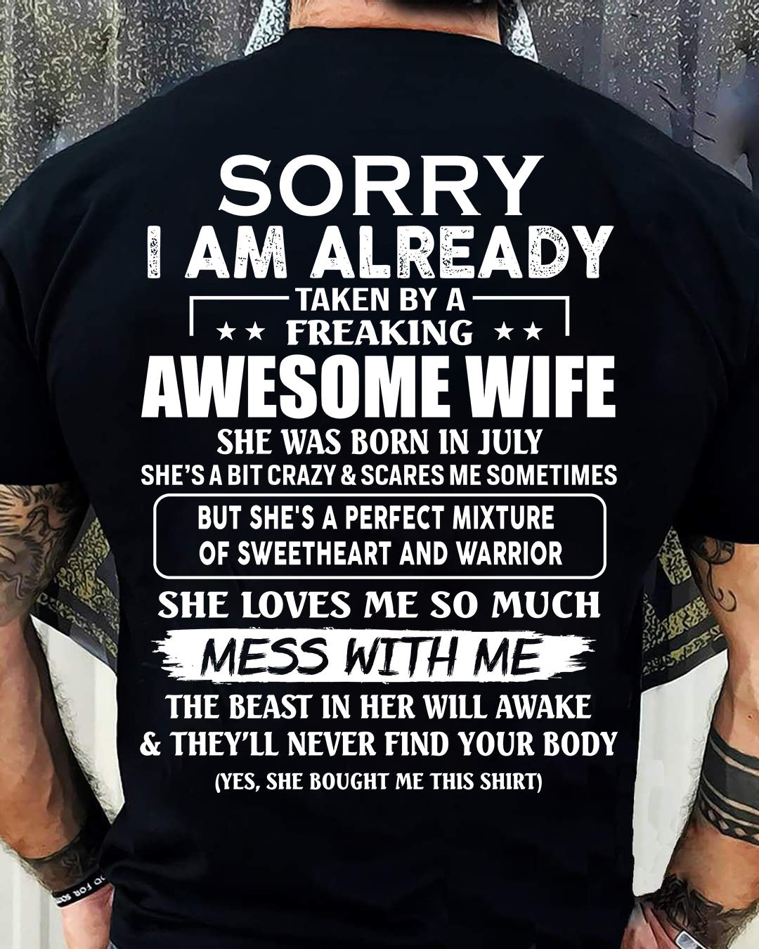 Wife July - Perfect gift for husband From Wife - TIEN07 (SKU68-86-07)