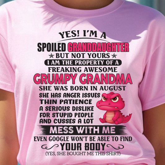 Yes! I'm A Spoiled Granddaughter - Gift For Grandson And Granddaughter From Grandma - DOAN08 (SKU09-96-08)