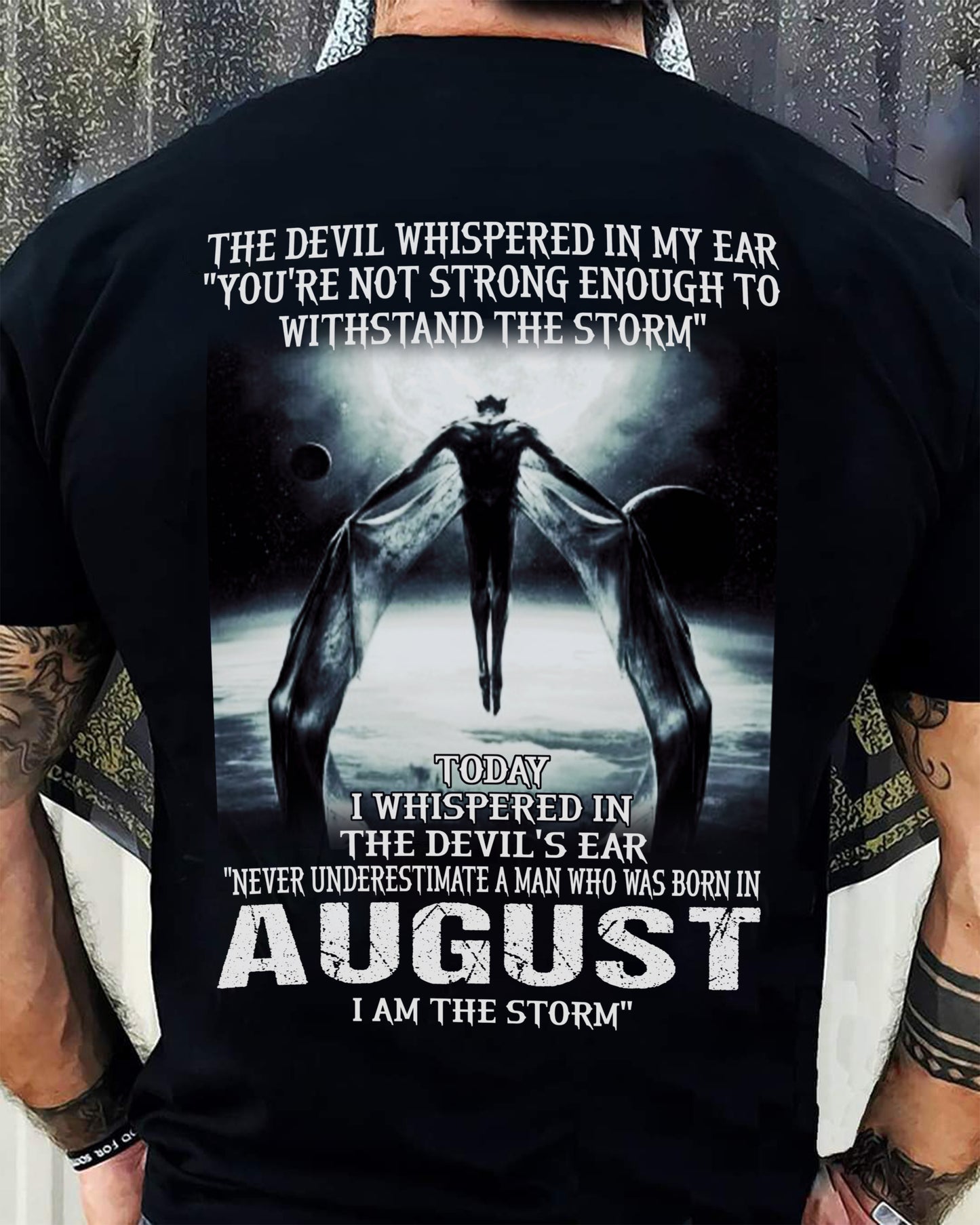 AUGUST - THE DEVIL WHISPERED IN MY EAR - T-SHIRT FOR MAN - DOAN08 (SKU08-35-08)