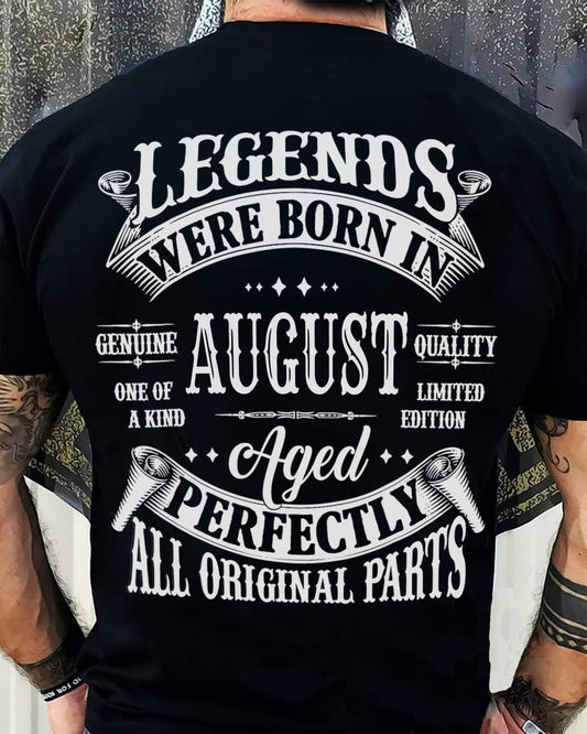 LEGENDS WERE BORN IN AUGUST - T-SHIRT FOR MAN - DOAN08 (SKU08-37-08)