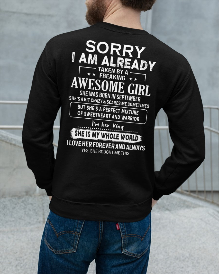 September - Awesome girl - Perfect gift for your boyfriend - (SKU04-86-09) - From Wife TIEN09