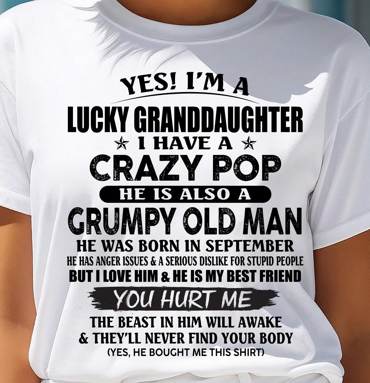SEPTEMBER - LUCKY GRANDDAUGHTER OF CRAZY POP - PERFECT GIFT FOR YOUR GRANDDAUGHTER FROM POP - TIEN09 (SKU12-39-09)