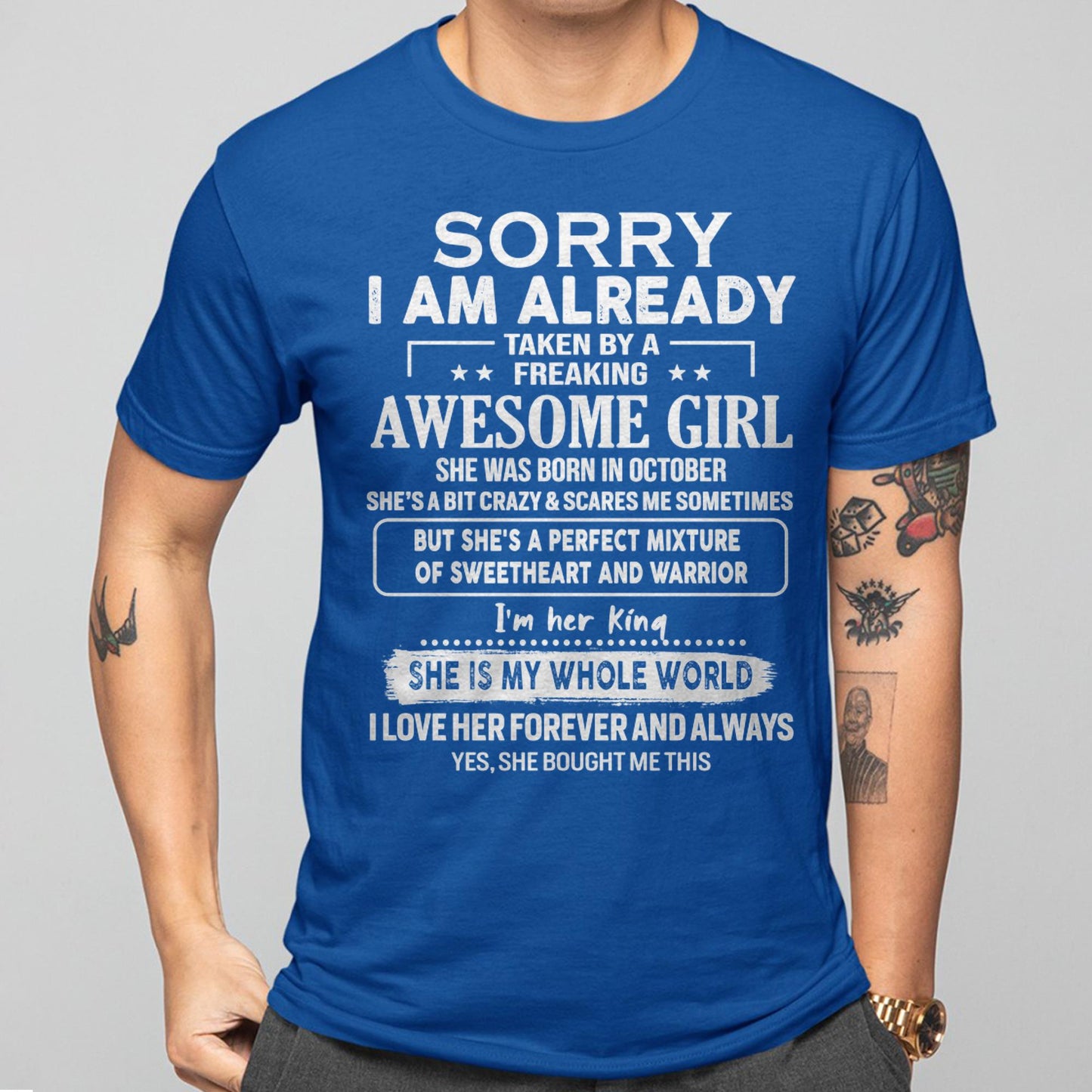 October - Awesome Girl - Perfect Gift For Your Boyfriend, Husband From Wife - TIEN10 (SKU04-86MT-10)