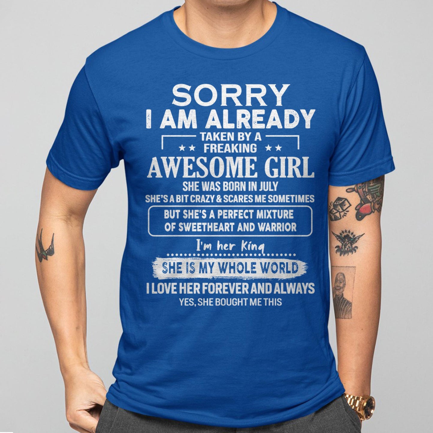 July - Awesome Girl - Perfect Gift For Your Boyfriend, Husband From Wife - TIEN07 (SKU04-86MT-07)
