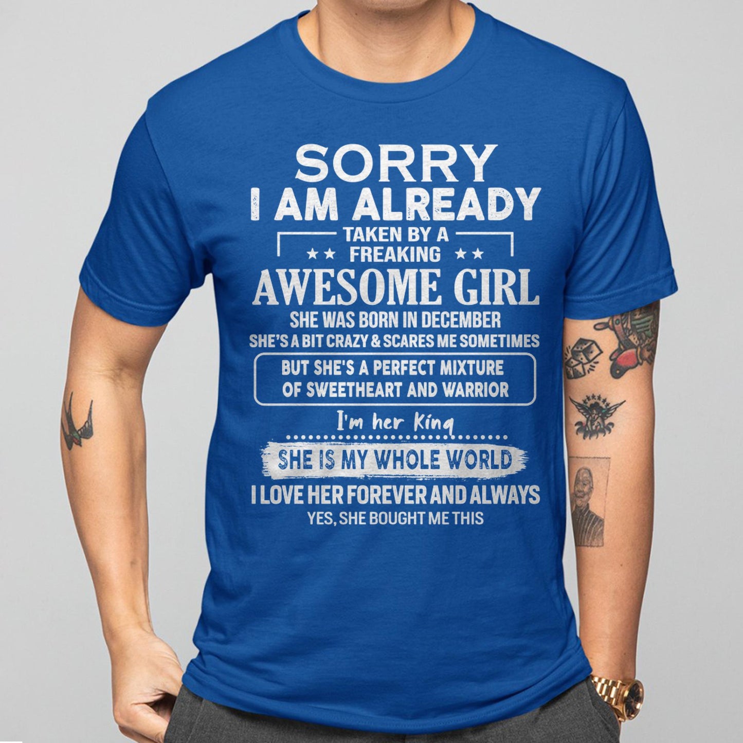 December - Awesome Girl - Perfect Gift For Your Boyfriend, Husband From Wife - TIEN12 (SKU04-86MT-12)
