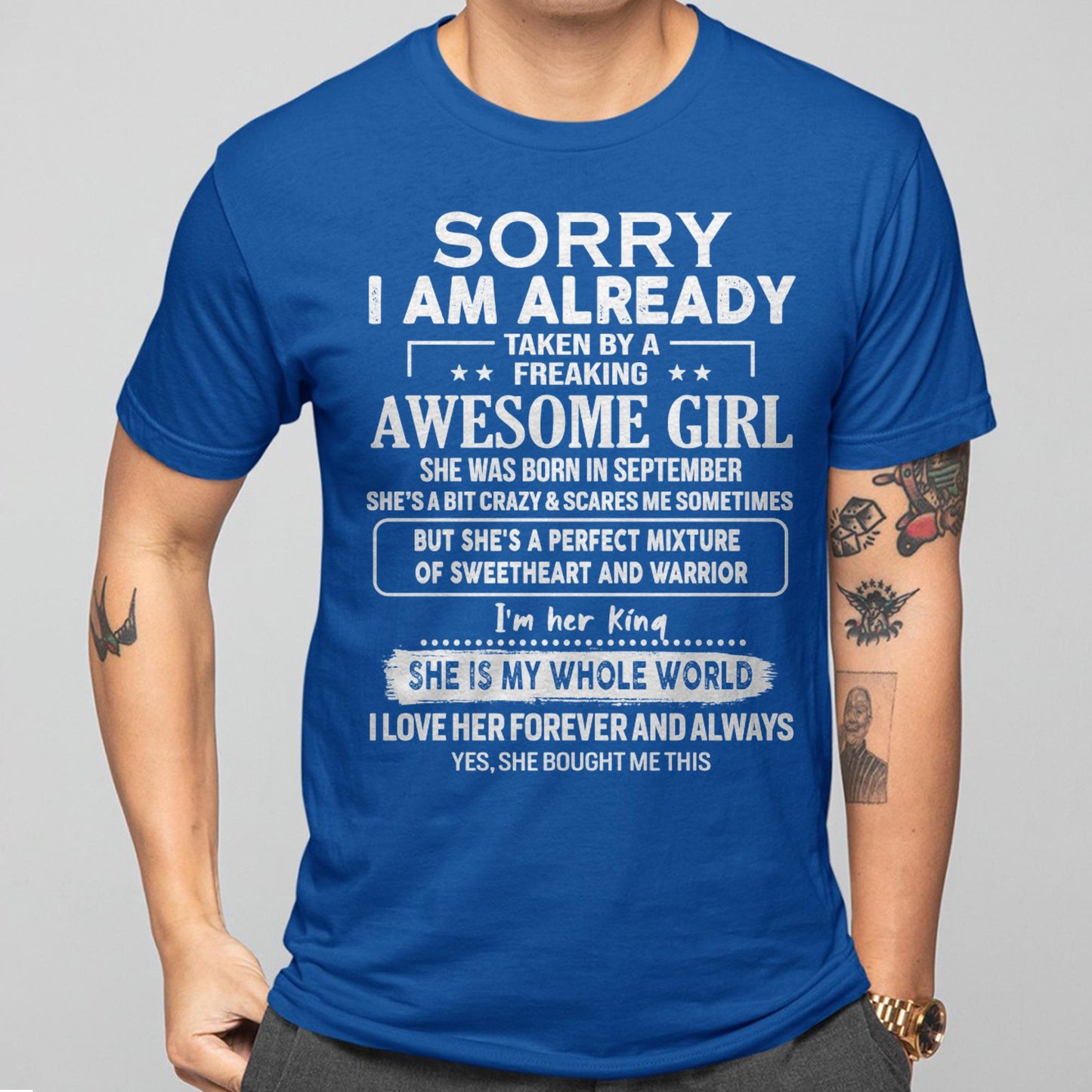 September - Awesome Girl - Perfect Gift For Your Boyfriend, Husband From Wife - TIEN09 (SKU04-86MT-09)
