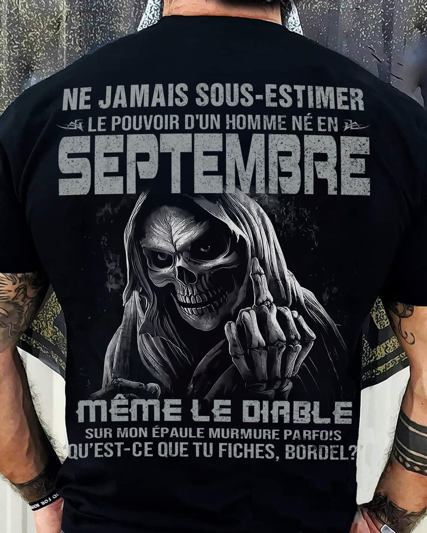 LE POUVOIR D’UN HOMME NÉ EN – T-SHIRT POUR HOMME – DOAN09 (SKU08-61-09)