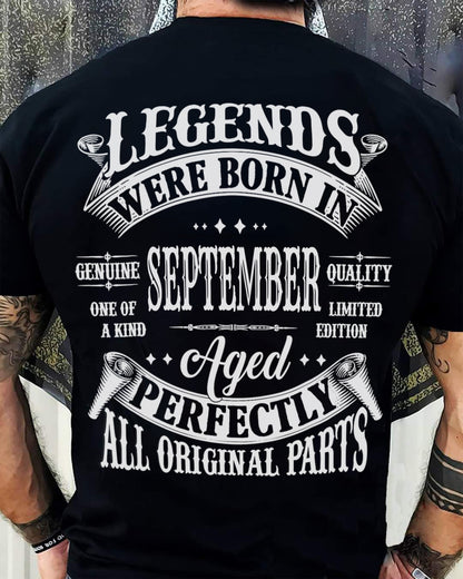 LEGENDS WERE BORN IN SEPTEMBER - T-SHIRT FOR MAN - DOAN09 (SKU08-37-09)