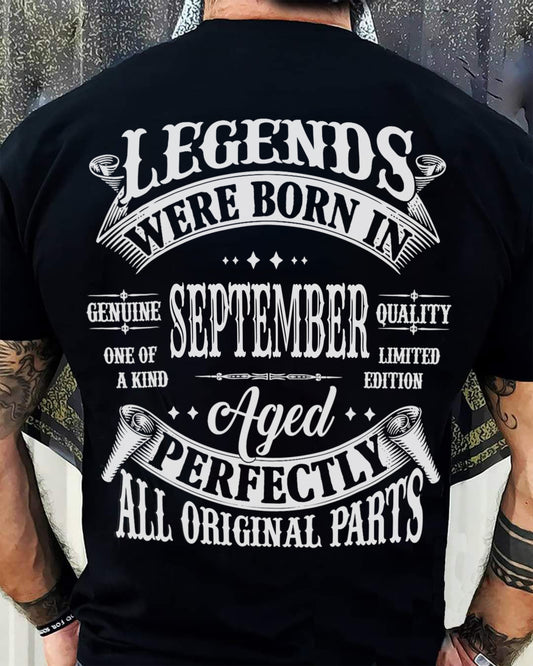 LEGENDS WERE BORN IN SEPTEMBER - T-SHIRT FOR MAN - DOAN09 (SKU08-37-09)