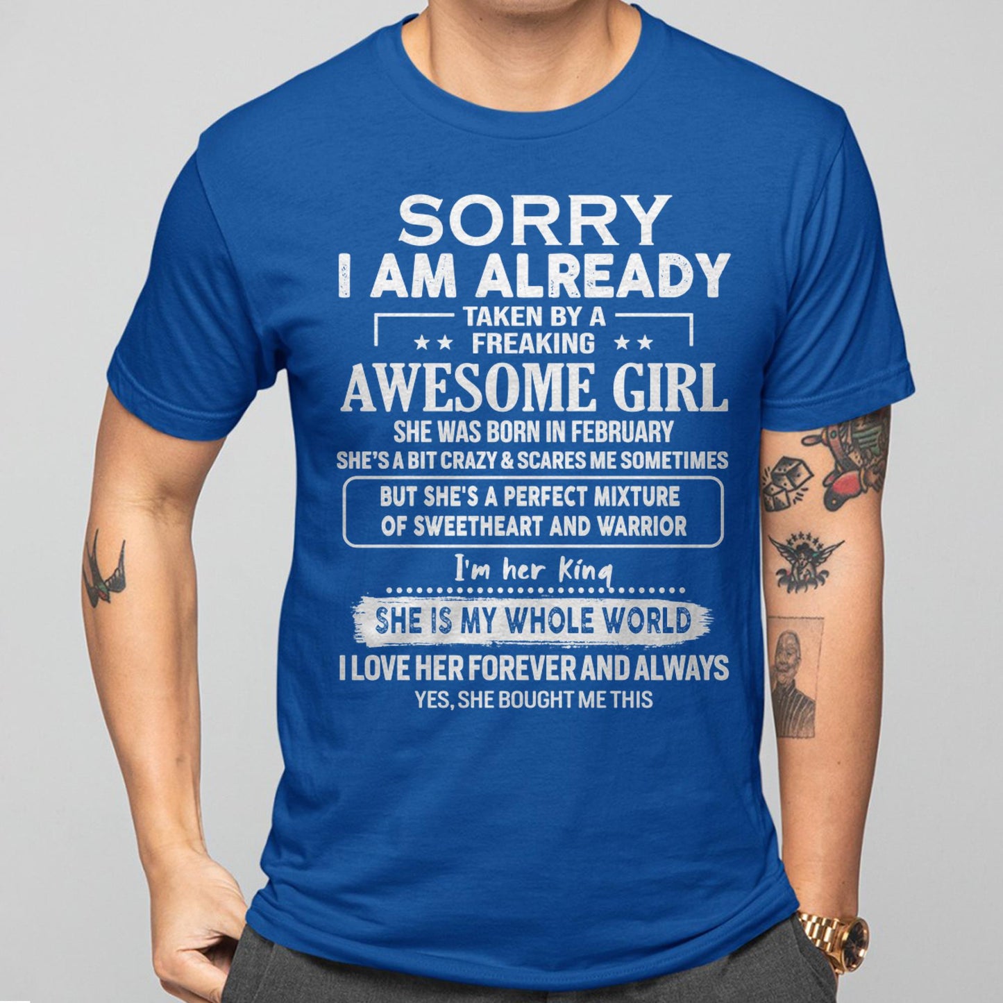 February - Awesome Girl - Perfect Gift For Your Boyfriend, Husband From Wife - TIEN02 (SKU04-86-02)