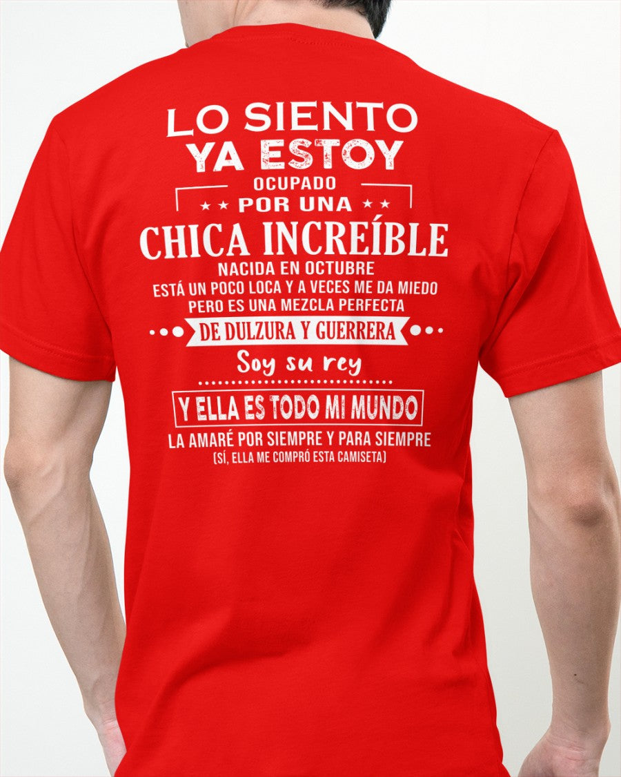 Lo siento chicas, ya estoy pillado - Mi novia está un poco loca y es adorable - Regalo especial para tu novio o esposo - (SKU04-156-10) - NTTD10