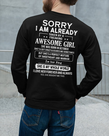 October - Awesome girl - Perfect gift for your boyfriend - (SKU04-86-10) - From Wife TIEN10
