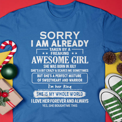 July - Awesome Girl - Perfect Gift For Your Boyfriend, Husband From Wife - TIEN07 (SKU04-86MT-07)