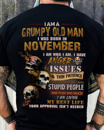 NOVEMBER - DIRTY MIND BUT KNOWS RESPECT - BIRTHDAY T-SHIRT FOR MEN - tien11 (SKU08-84-11)