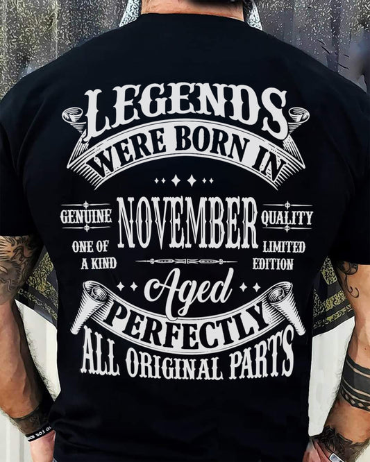 LEGENDS WERE BORN IN NOVEMBER - T-SHIRT FOR MAN - DOAN11 (SKU08-37-11)
