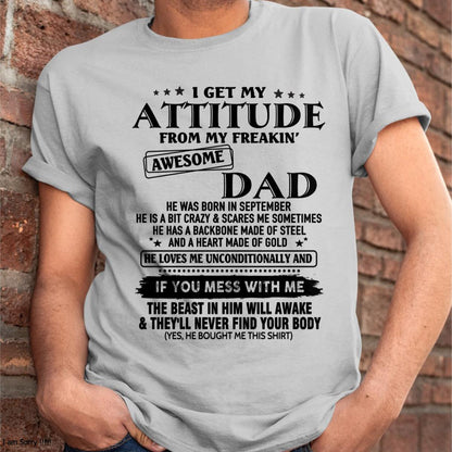 September - Gift For Son and Daughter From Dad - DOAN09 - (SKU-TDADC-09)