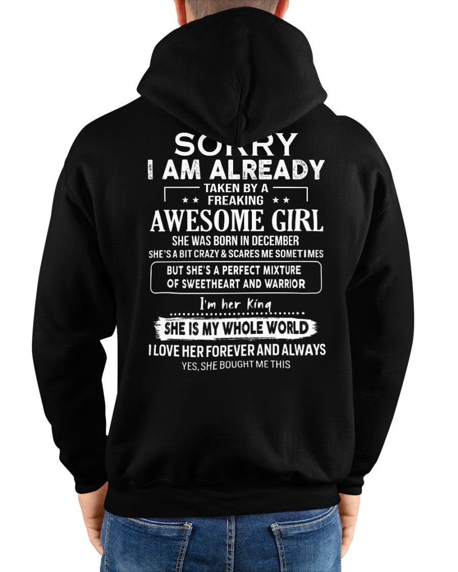 December - Awesome girl - Perfect gift for your boyfriend - (SKU04-86-12) - From Wife TIEN12