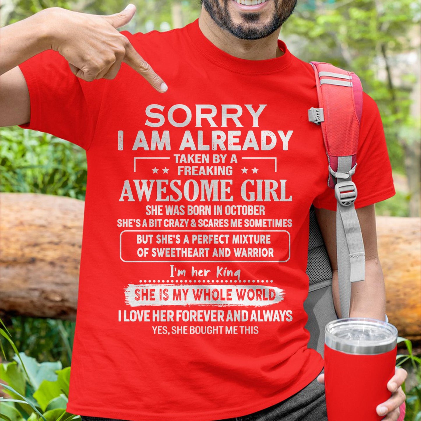 October - Awesome Girl - Perfect Gift For Your Boyfriend, Husband From Wife - TIEN10 (SKU04-86MT-10)