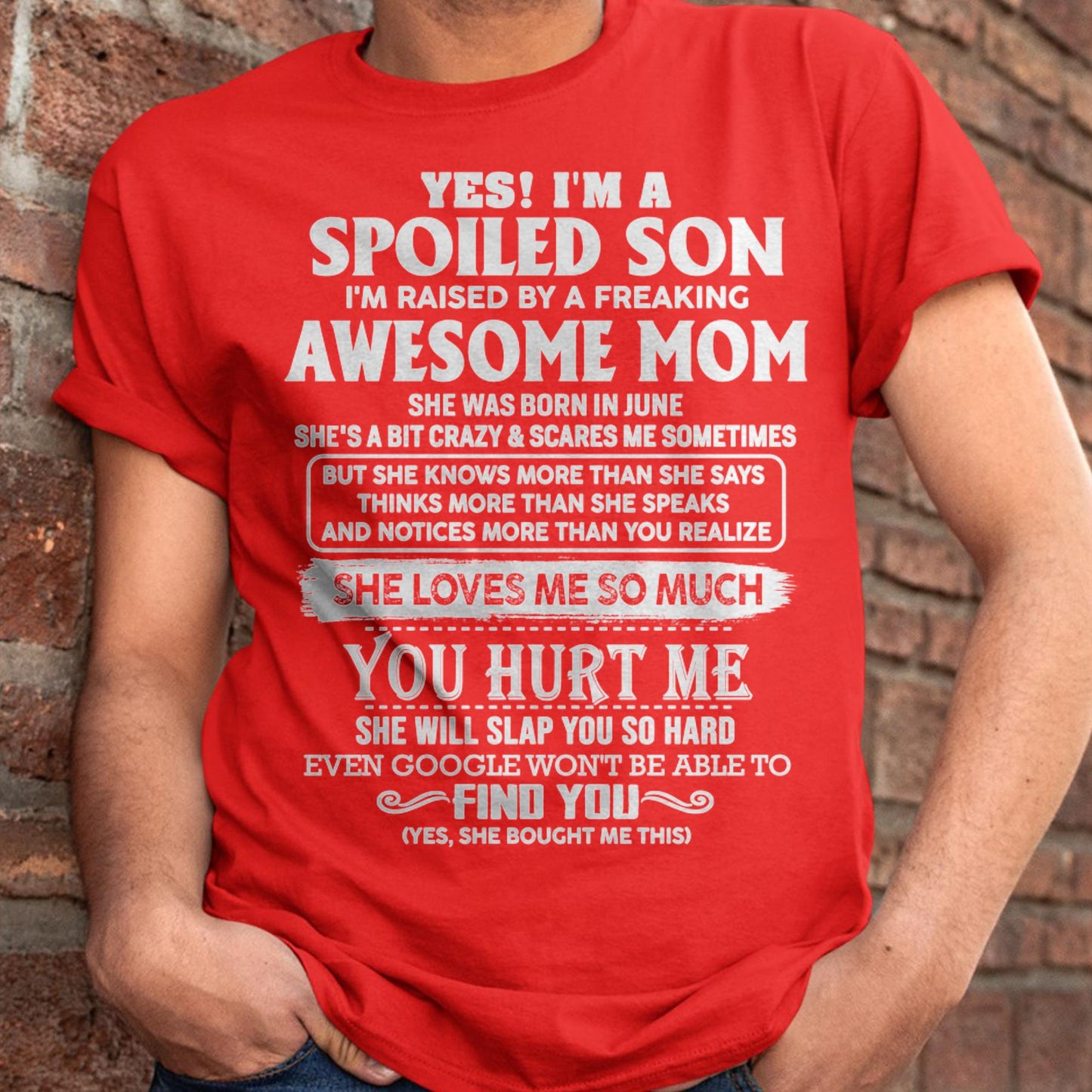 June - Awesome Mom - Perfect Gift For Spoiled Son From Mom - TIEN06 (SKU05-47-06)