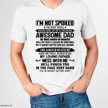 Meaningful T - Shirt From Dad to Son – "I Will Always A Little Boy Of Dad" – TIEN03 (SKU26T-01236-03)