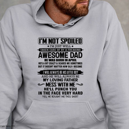 Meaningful T - Shirt From Dad to Son – "I Will Always A Little Boy Of Dad" – TIEN04 (SKU26T-01236-04)