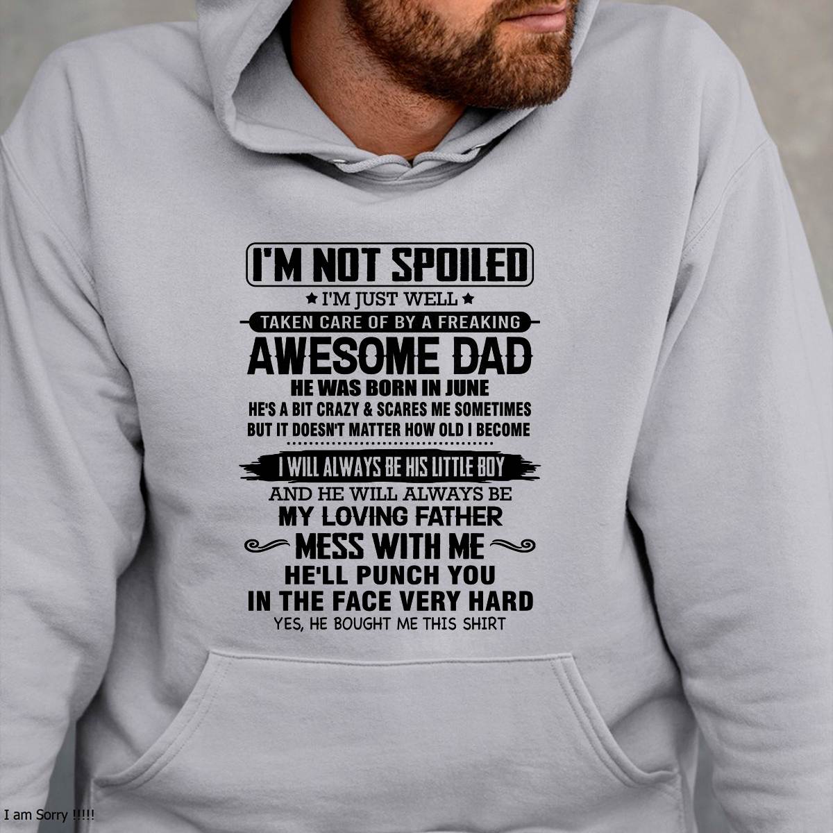 Meaningful T - Shirt From Dad to Son – "I Will Always A Little Boy Of Dad" – TIEN06 (SKU26T-01236-06)
