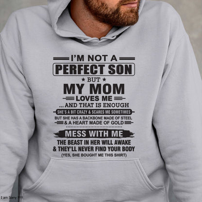 "I'M NOT A PERFECT SON BUT MY MOM LOVES ME" - Birthday Gift From January Mom / Woman - TIEN00 (SKU10-147-00)