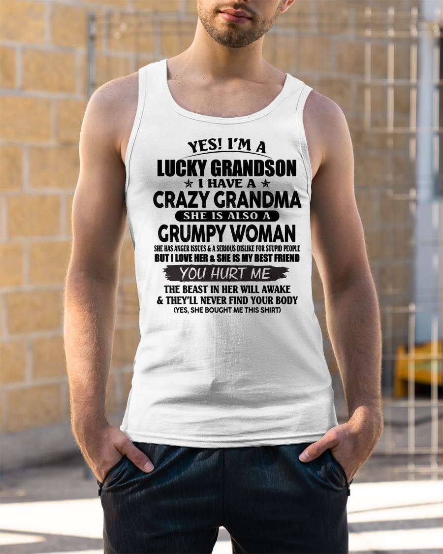 LUCKY GRANDSON OF CRAZY GRANDMA -  PERFECT GIFT FROM GRANDMA - TIEN00 (SKU12-113-00)