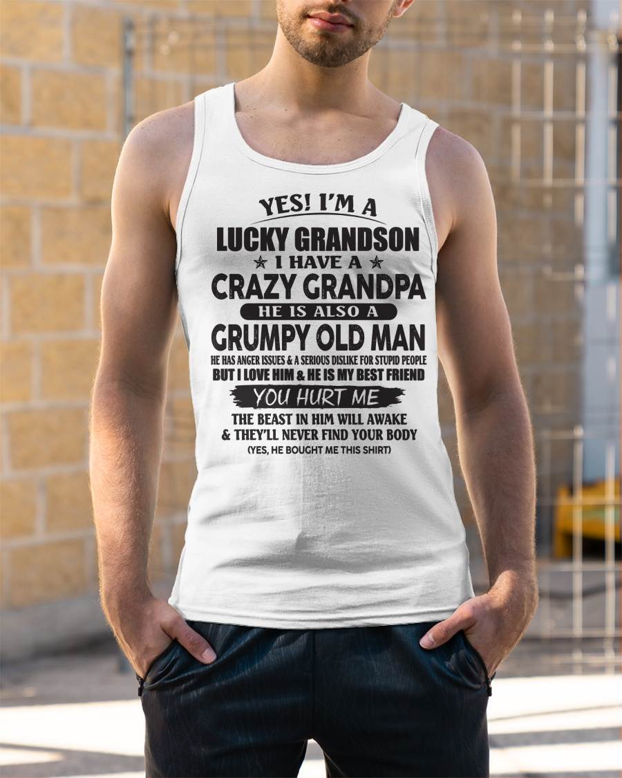 LUCKY GRANDSON OF CRAZY GRANDPA -  PERFECT GIFT FROM GRANDPA - TIEN00 (SKU12-145-00)