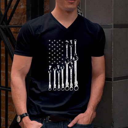 Mechanic Flag American Patriotic Flag Car Mechanic USA Flag T-Shirt - Gift For Mechanic - DOAN (SKUM08-D09)