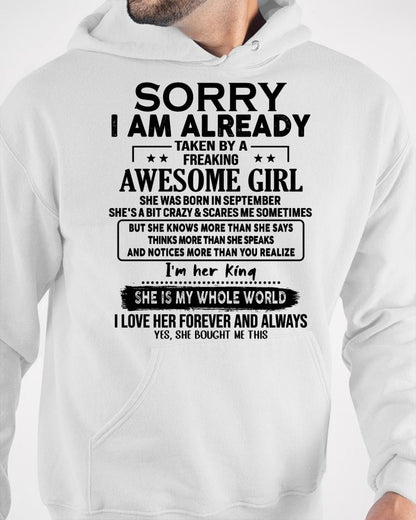 September - Awesome Girl born in September - Special gift for your boyfriend - From Wife TIEN09 (SKU.AT16)