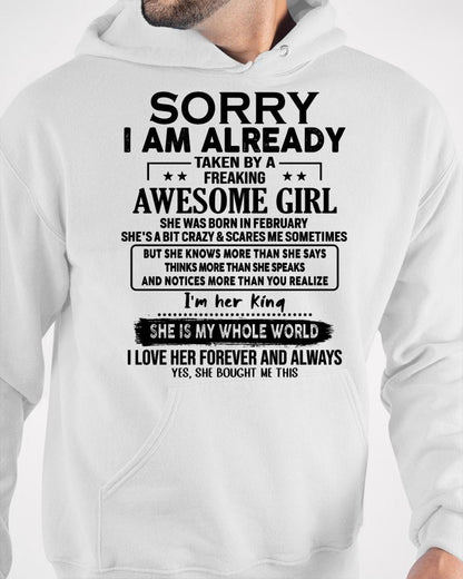 February - Awesome Girl born in February - Special gift for your boyfriend - From Wife TIEN02 (SKU.AT16)