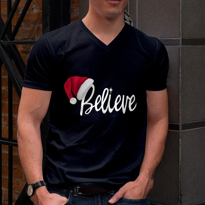 Christmas Long Sleeve T-Shirt - Believe in Santa Claus Shirt - Christmas Unisex T-Shirt/Hoodie/Sweatshirt - HNDS00