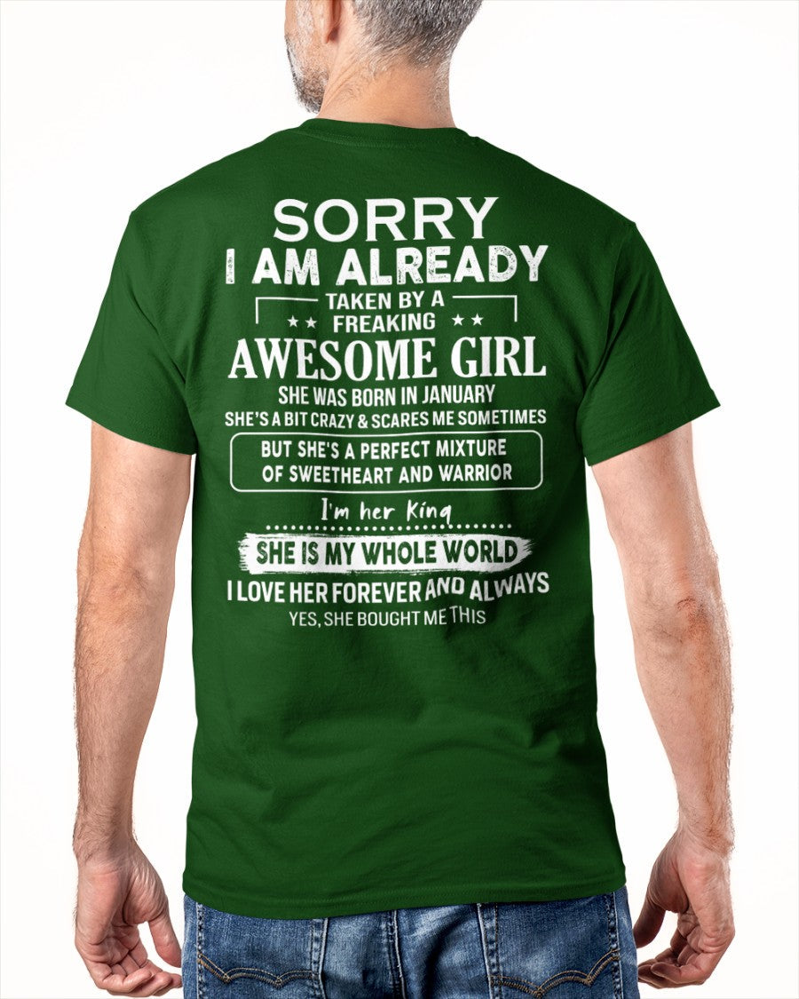 January - Awesome girl - Perfect gift for your boyfriend - (SKU04-86-01) - From Wife TIEN01
