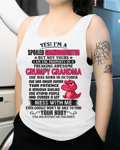 OCTOBER - YES, I'M A SPOILED GRANDDAUGHTER - GIFT FROM GRANDMA - DTSM10 (SKU09-96-10)