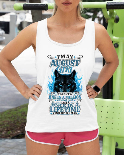 AUGUST – "I AM A ONCE IN A LIFETIME KIND OF WOMAN" – WHITE – T – SHIRT FOR WOMEN – TIEN08 (SKU2608-15-08)