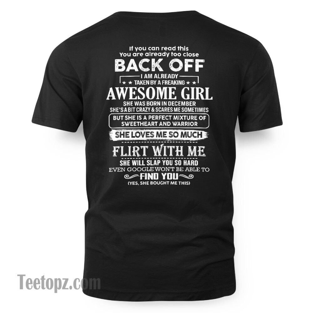 December – Awesome Girlfriend Born In December – Special gift for your Boyfriend – From Wife DOAN12 (SKU06-25-12)