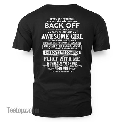 December – Awesome Girlfriend Born In December – Special gift for your Boyfriend – From Wife DOAN12 (SKU06-25-12)